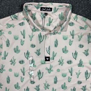 NWT Bad Birdie Thorn In Your Side Core Golf Polo Mens Size L  $78 Cactus